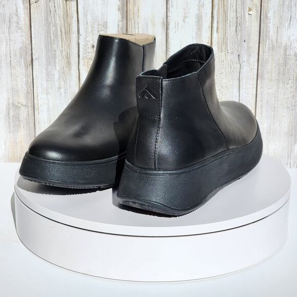 NEW - FitFlop Women's F-Mode Leather Flatform Zip Ankle Boots - Size 9 - Picture 5 of 12